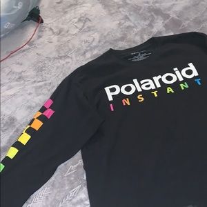 Black long sleeve Polaroid t shirt